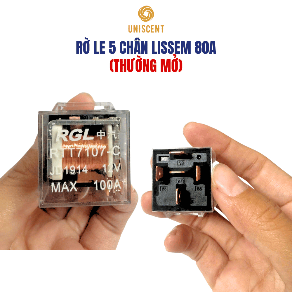 Rơ Le/Relay/Rơle 5 Chân 12V/24V-100A- Dùng Cho Còi Và Các Thiết Bị Điện Ô Tô Xe Máy (Hàng Xịn)