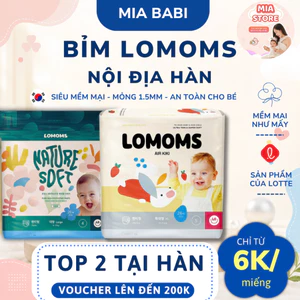 Tã/Bỉm quần Lomoms Hilight/ Nature Soft/ Air KiKi nội địa Hàn Quốc thoáng khí 2 chiều, an toàn cho bé