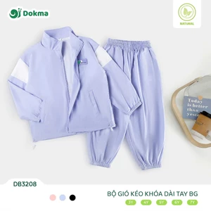 Bộ Thể Thao Dài Tay Bo Gấu Cách Điệu Bé Trai Dokma DB2534 DB3208