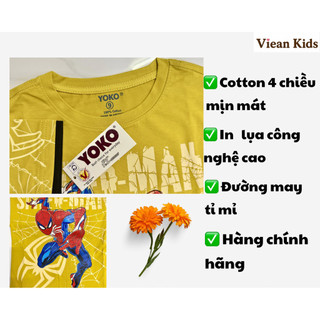 Bộ quần áo spider man bé trai từ 13 - 27Kg thun cotton cao cấp mịn mát - hãng YOKO