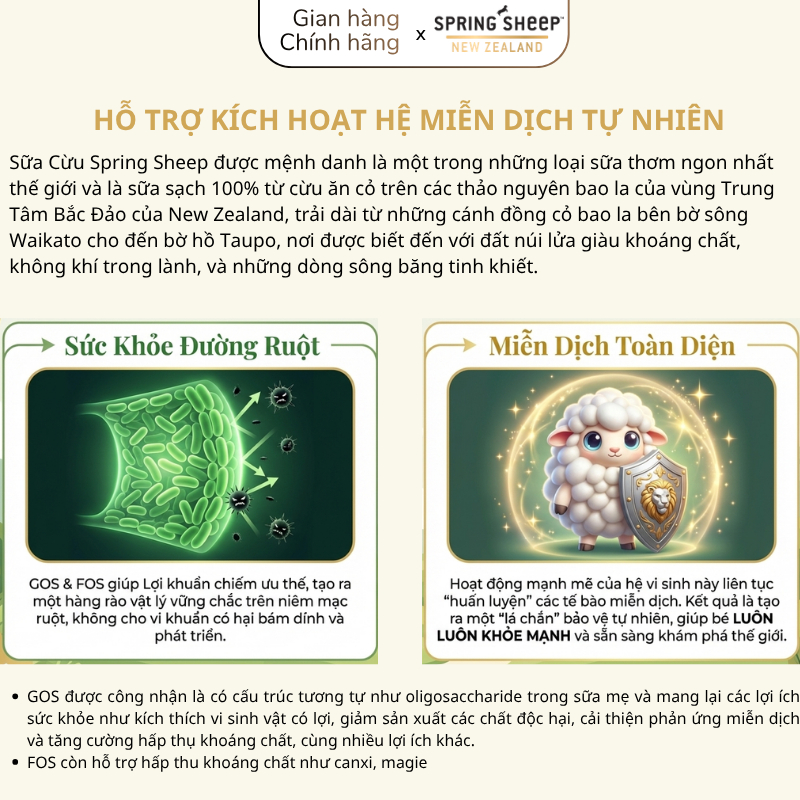 [NHẬP KHẨU] Sữa Cừu Spring Sheep Dạng Lon 800G Cho Bé Phát Triển Toàn Diện, Date Mới Nhất 2028