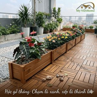 Chậu Chữ Nhật Trồng Cây Nhiều Kích Thước - AURORA I MY VIETHOME I Trang Trí Quán Cà Phê, Văn Phòng..