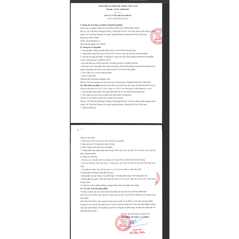 A450_Combo (05 Hộp) E56 Hồng Sâm Hàn Quốc Thái Lát Korean Red Ginseng Slices Hộp 30g + (01 Tuýp) M27 Kem Dưỡng Retinal A