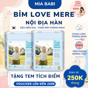 COMBO 4 BỊCH 1 THÙNG Tã/bỉm Nature Love Mere cho bé nội địa Hàn cao cấp