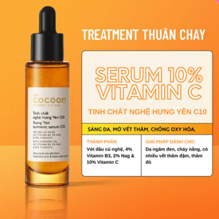 Tinh Chất Nghệ Hưng Yên Cocoon Serum 10% Vitamin C Giảm Thâm Làm Sáng Da Đều Màu 30ml Duduhouse