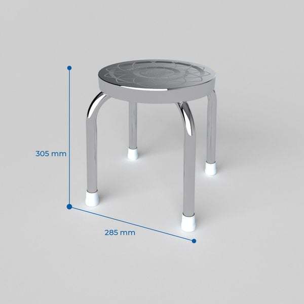 [HỎA TỐC] Ghế đẩu inox Dona S QUI PHÚC, inox sáng bóng, không gỉ, tiện lợi, chắc chắn