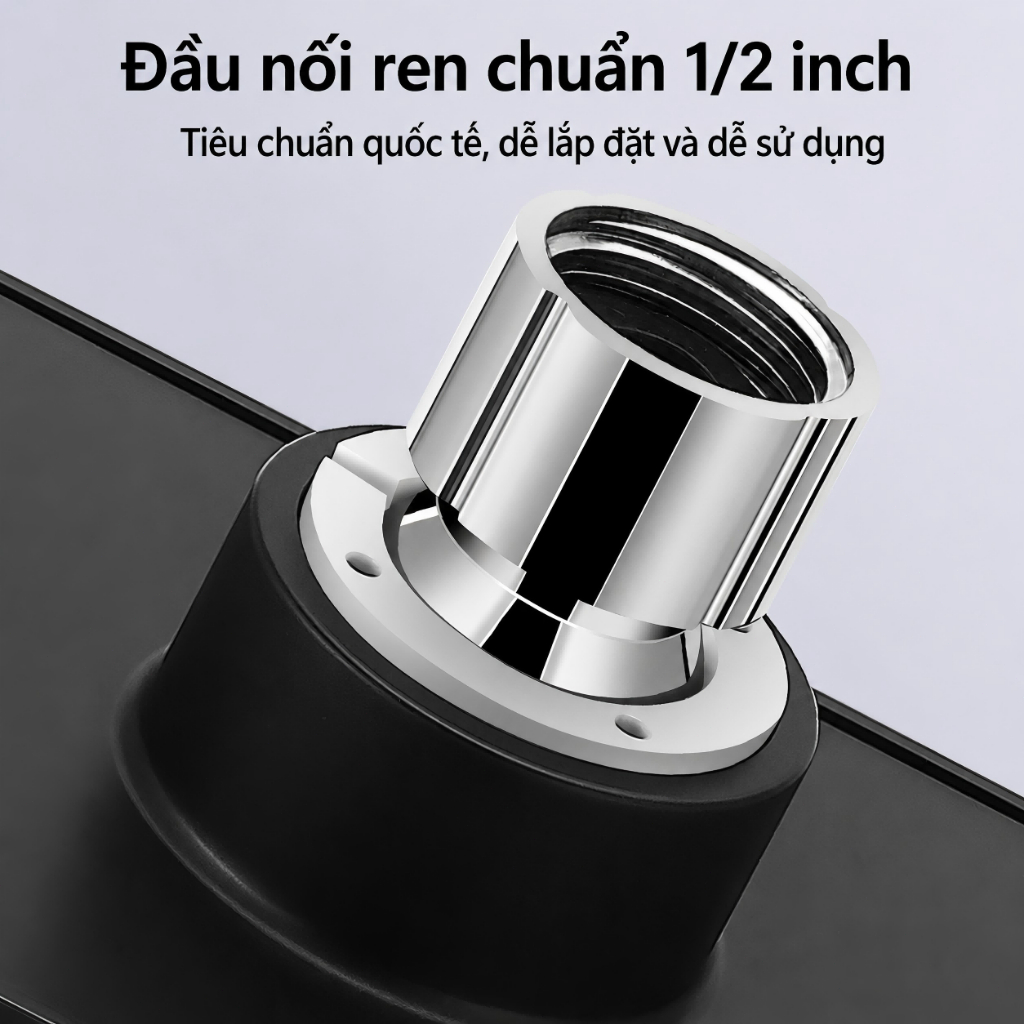 Bát sen tắm Bát sen tăng áp vòi sen tăng áp Vòi sen xoay 360 độ chất liệu nhựa ABS xả xoáy dày đặc mặt 6 lỗ 11cm