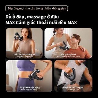 Súng Massage Cầm Tay VTT Phục Hồi Cơ Chuyên Sâu Cho Người Tập Thể Thao - Lực Đấm Mạnh Kèm 4 Đầu Đa Năng SU9-4D