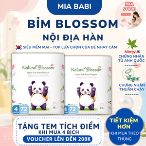COMBO 2 BỊCH Tã Bỉm Natural Blossom siêu mỏng, siêu mềm, nội địa Hàn đủ size NB/ Sd/ Md/ Ld/ Lq/ Xlq