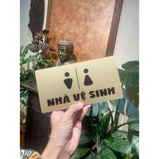 BẢNG WC / TOILET - BẢNG NHÀ VỆ SINH ALU NHŨ VÀNG [V07]