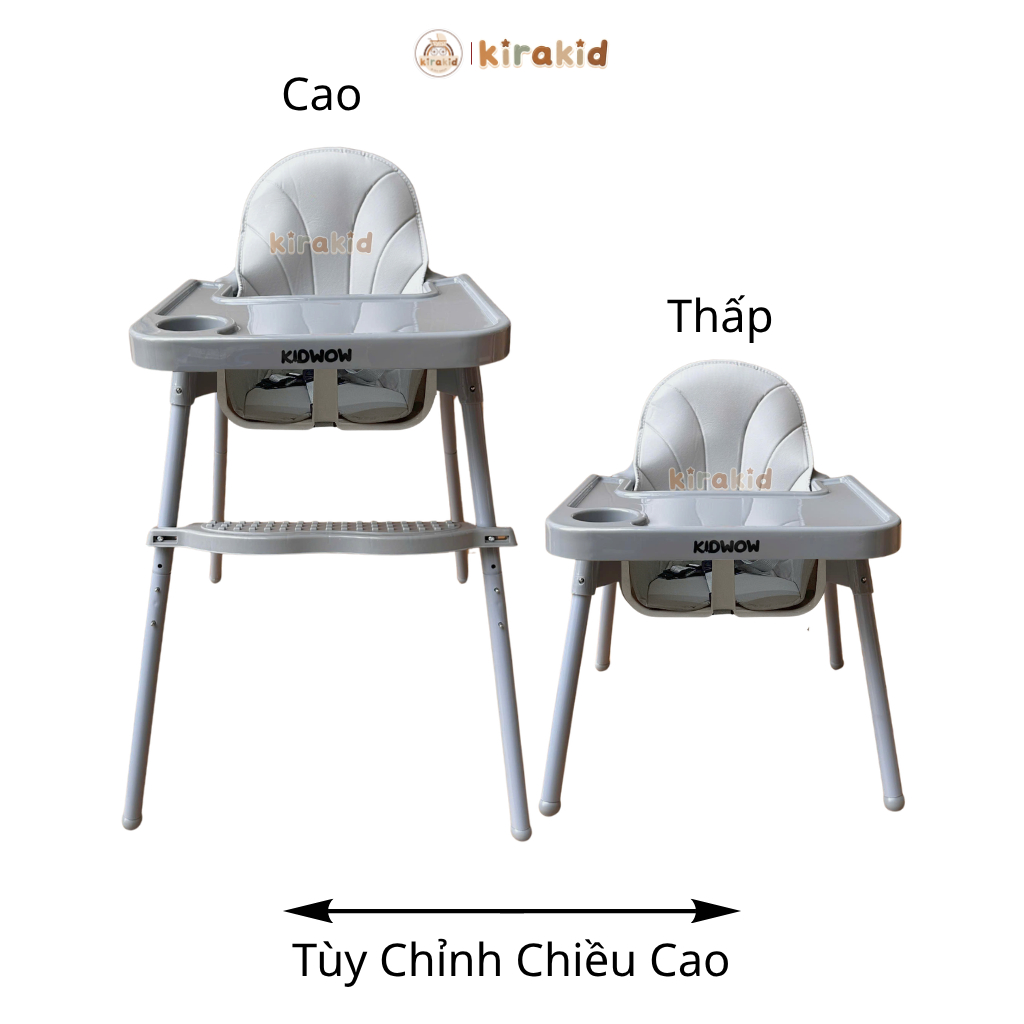 [Kèm Set Silicon Chống Trượt] Ghế Ăn Dặm KIDWOW 2in1 Lắp Cao - Thấp Cho Bé Từ 6 Tháng - 3 Tuổi