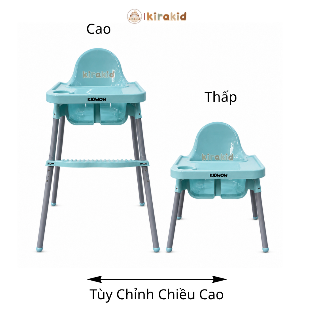 [Kèm Set Silicon Chống Trượt] Ghế Ăn Dặm KIDWOW 2in1 Lắp Cao - Thấp Cho Bé Từ 6 Tháng - 3 Tuổi