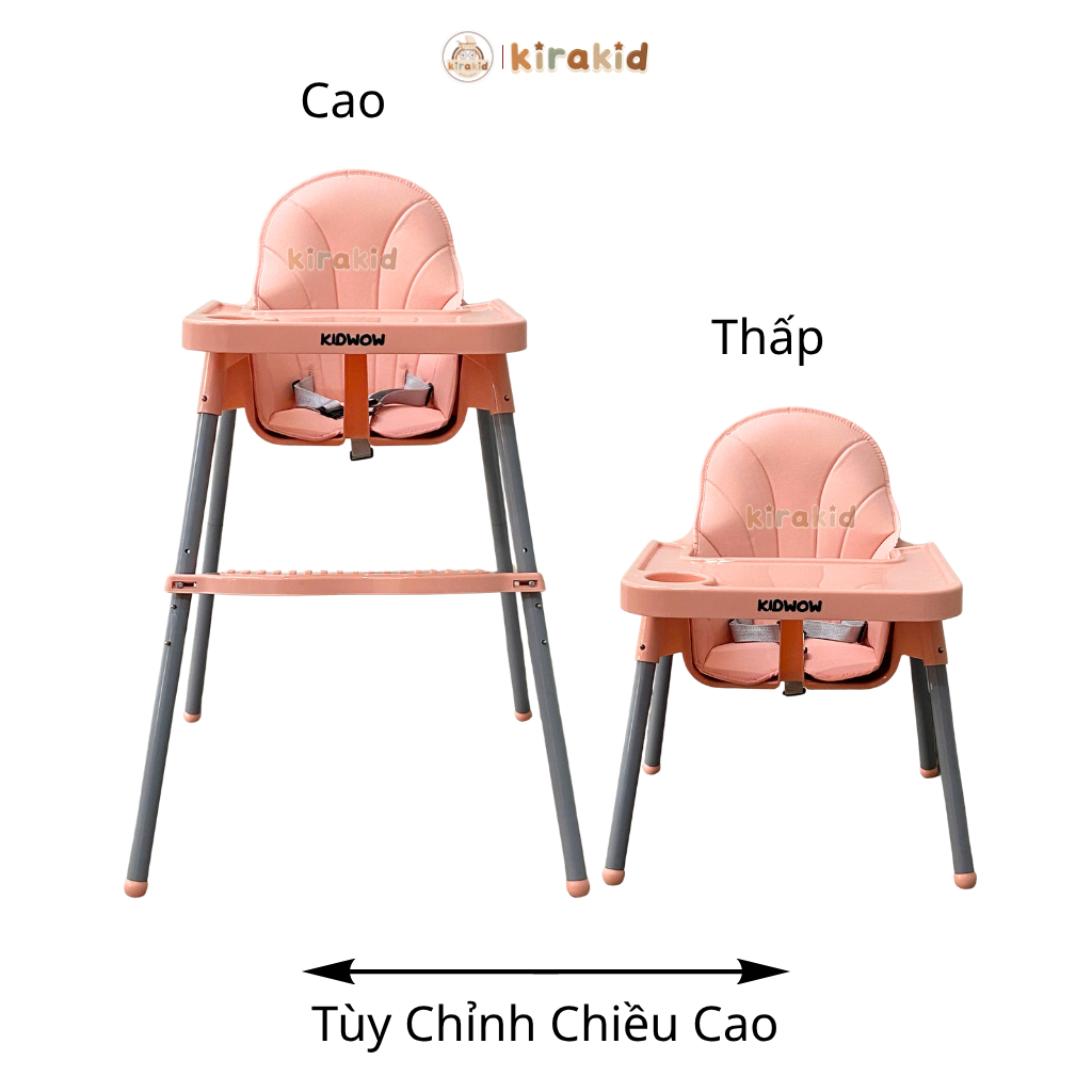 [Kèm Set Silicon Chống Trượt] Ghế Ăn Dặm KIDWOW 2in1 Lắp Cao - Thấp Cho Bé Từ 6 Tháng - 3 Tuổi