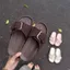 Dép Lê Nữ, Dép Lê Quai Ngang Đế Cao khóa Vuông To Màu Hồng Nâu Kem N59 || Young Sneaker