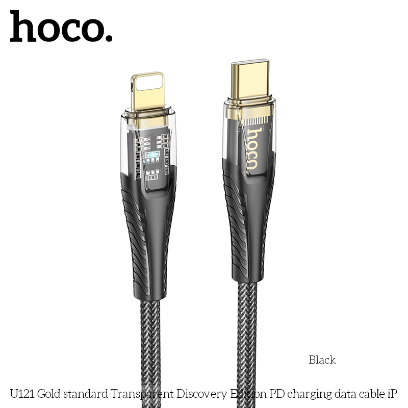 Cáp Sạc Nhanh 3A Hoco U121 Pd27W Cao Cấp Type-C Ra Ln Dây Dài 1.2M