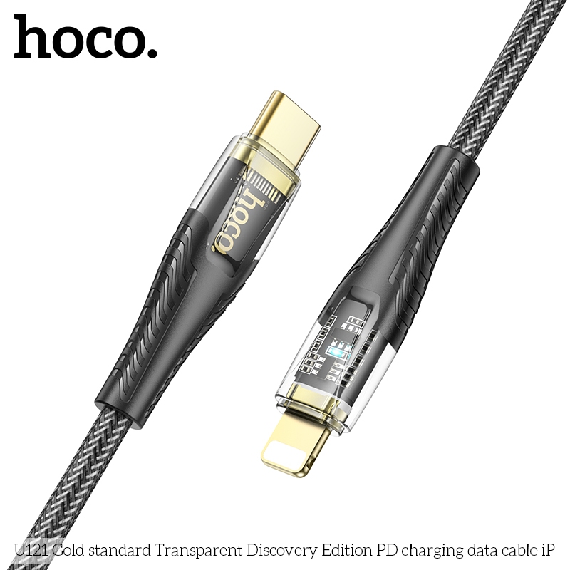 Cáp Sạc Nhanh 3A Hoco U121 Pd27W Cao Cấp Type-C Ra Ln Dây Dài 1.2M