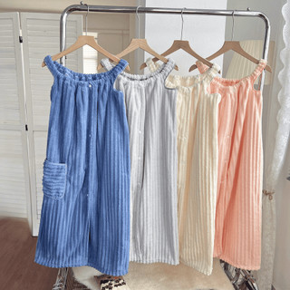 Váy choàng tắm nữ sợi Microfiber cao cấp, khăn tắm dạng váy siêu thấm hút, áo choàng tắm mềm mịn dày dặn