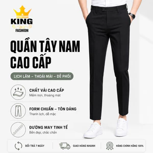 Quần Dài Tây Âu Nam Cao Cấp Điều Chỉnh Độ Rộng Eo Cotton Co Giãn Chống Nhăn Bền Màu