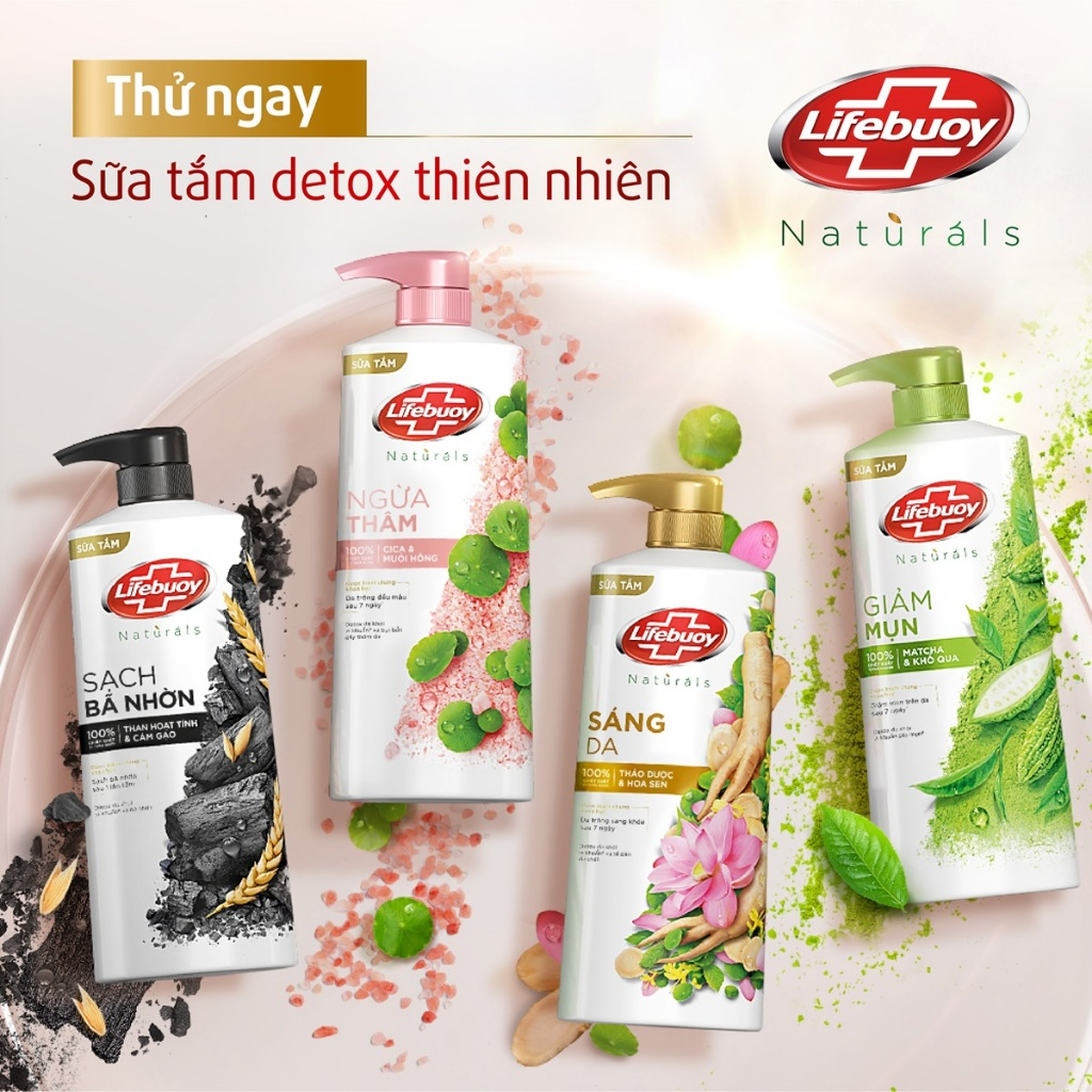 [ShopeeVIP] Sữa Tắm Lifebuoy 800gr Detox Sạch Sâu Khỏi Bụi Mịn Pm2.5 100% Từ Thiên Nhiên Hasaki | BigBuy360 - bigbuy360.vn