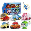 Bộ 6 Xe Poly Robocar Size Lớn, Xe Ô Tô Đồ Chơi Lắp Ráp Chất Liệu An Toàn Nhựa ABS