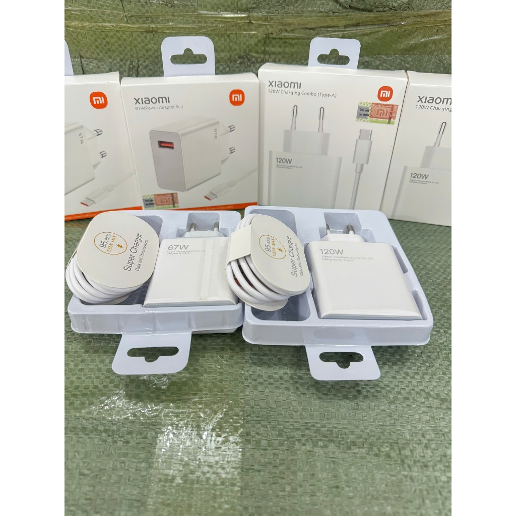 Bộ Sạc Siêu Nhanh Xiaomi 67W 120W Mi Super Charger Siêu Nhanh Chân Type C, Sạc Có Báo Max Vàng