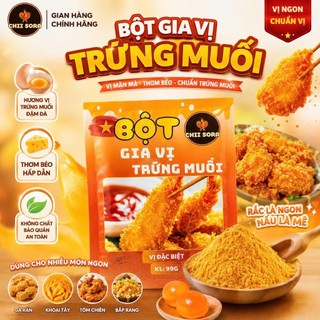Bột Gia Vị Trứng Muối Thương Hiệu CHII SORA Gói 99G - NGON BÉO CHUẨN VỊ (Tẩm ướp - hải sản)