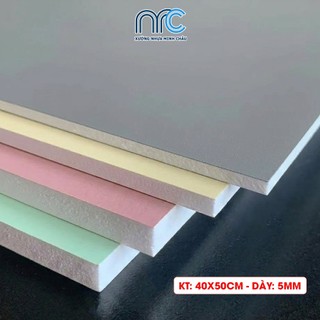 (Combo 2 Tấm) Bìa mô hình Fomex dán decan màu, Tấm Fomex màu kích thước 40x50cm - Fomex dày 5mm