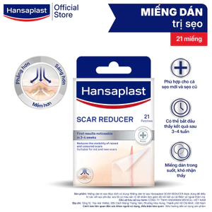 Miếng dán giảm sẹo HANSAPLAST 21 miếng | Đã được chứng minh lâm sàng | Dùng cho sẹo cũ và mới