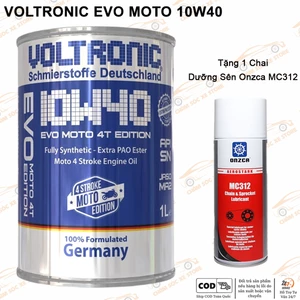 Dầu Nhớt Dành Cho Xe Số, Côn Tay Voltronic Evo Moto - Tặng Kèm 1 Chai Dưỡng Sên Onzca MC312