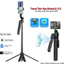 Gậy chụp ảnh selfie 4 chân 1m8 kim Gimbal AI xoay 360° tự động theo dõi chuyển động khuôn mặt,cử chỉ - Tripod điện thoại