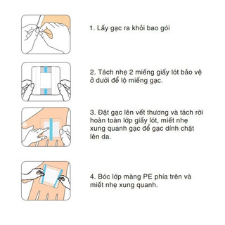[Bao Bì Mới] Combo 10 Miếng Gạc Rốn Cho Bé Chống Thấm Nước Hetis Film Pad 6x7cm