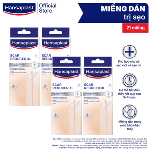 Miếng dán giảm sẹo HANSAPLAST XL 2x21 miếng |Dành cho sẹo mổ sau sinh và sẹo phẫu thuật