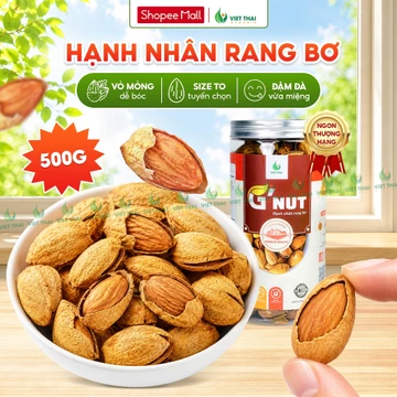 [CAO CẤP] Hạnh Nhân Rang Bơ G'Nut Vỏ Mỏng Thơm Giòn Snack Healthy Không Chiên Việt Thái Official