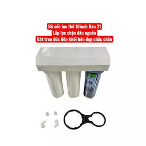 BỘ 3 CỐC LỌC THÔ 10 INCH REN 21 lắp lọc chặn đầu nguồn loại bỏ cặn bẩn rong rêu bùn đất