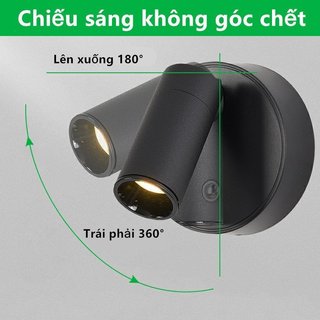 OOKAS Đèn LED từ tính cảm ứng, xoay 360°, đế nam châm, 3 màu điều chỉnh, dùng cho đầu giường, tủ bếp