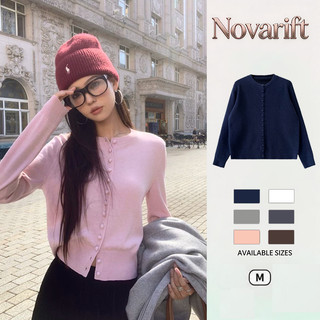 Nova-Áo Khoác Dài Tay Nữ,Áo cardigan mịn chất dày dặn tone màu Nhiều Màu Hàng