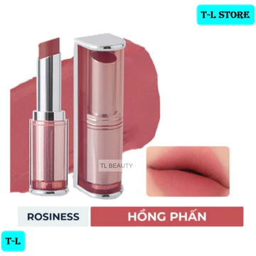 Son thỏi 3CE Hàn Quốc Màu Hồng Phấn Thiết Kế Nửa Tròn Nửa Vuông - 3CE Blur Matte Lipstick #Rosiness