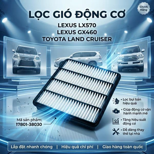 Lọc Gió Động Cơ cho Lexus LX570 LX460, Toyota Land Cruiser (17801-38030)