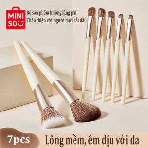 MINISO 7 Chiếc Cọ Trang Điểm Bộ cây cọ phấn phủ, má hồng, màu mắt
