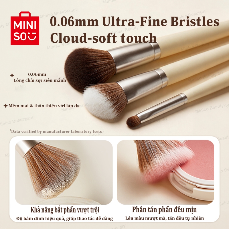 MINISO 7 Chiếc Cọ Trang Điểm Bộ cây cọ phấn phủ, má hồng, màu mắt