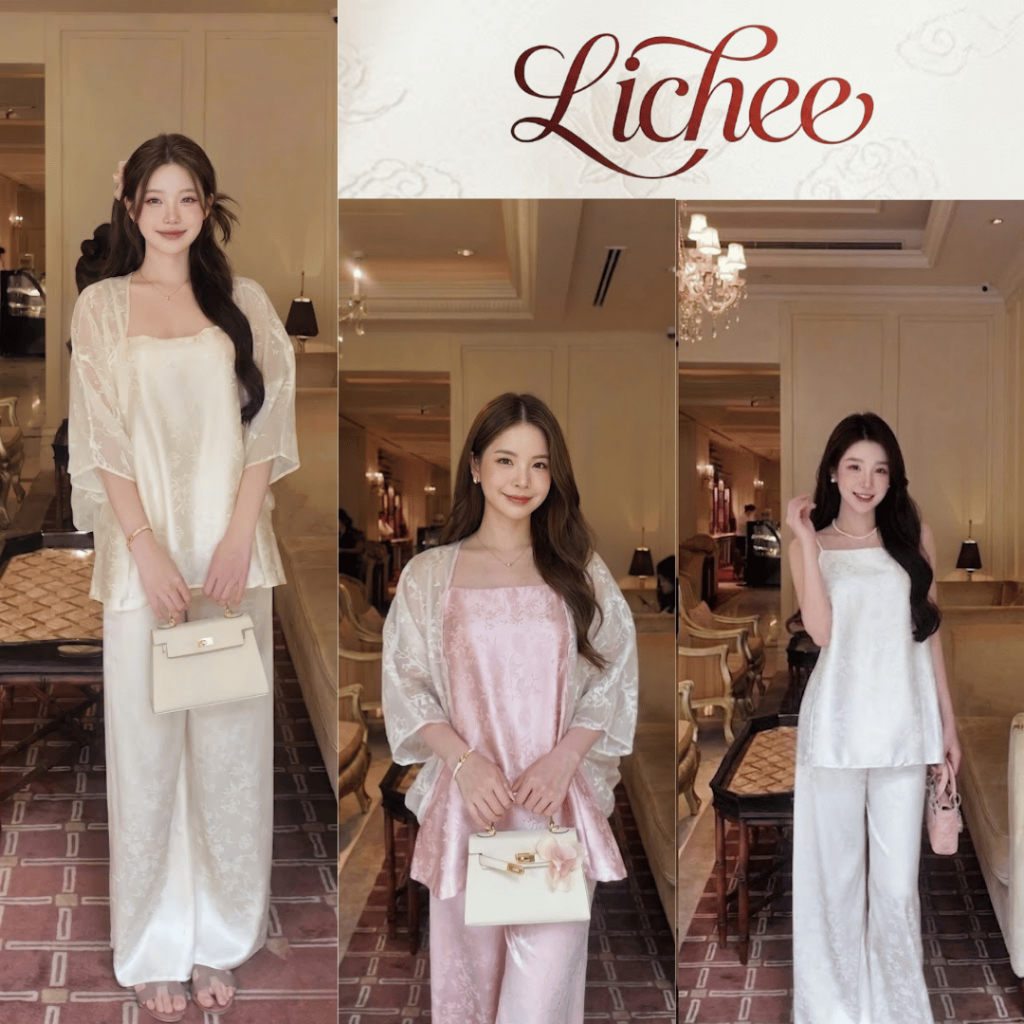 Set Yếm 2 Dây Váy Biển Nữ LICHEE Lụa Gấm Cao Cấp Mỏng Nhẹ Mát Mẻ Form Rộng Thoải Mái Tôn Dáng