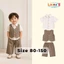 Set Gile Bé Trai Phong Cách Hàn Quốc, Bộ Áo Sơ Mi Kẻ Kèm Gile Và Quần Dài Thanh Lịch Cho Bé Liena’s Closet