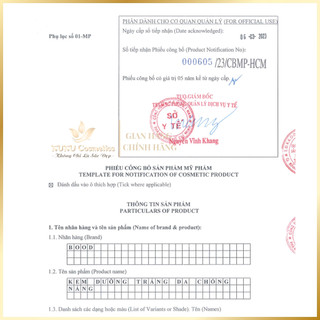 Kem Dưỡng trắng da, Chống nắng Vip Bood