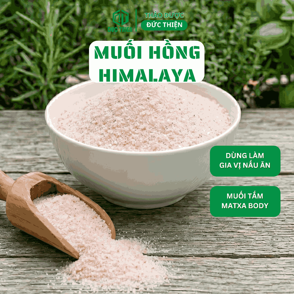 Muối Hồng Himalaya Organic 1Kg - Muối Hồng Himalaya Ngâm Chân Thải Độc Dạng Mịn Và Hạt
