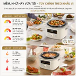 Nồi Áp Suất Điện Đa Năng Olivo PC40 Lòng Inox 304 4L – Màn OLED – Hầm Xương, Nấu Cơm, Lẩu, Xào - 2 Nắp Linh Hoạt - 1300W — ảnh 4