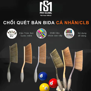 Chổi Quét Bàn Bida - Chổi Vệ Sinh Bàn Bi A-Chổi Nhựa Cứng Cáp, Lông Mềm -Shooole -MR SUNG VIỆT NAM