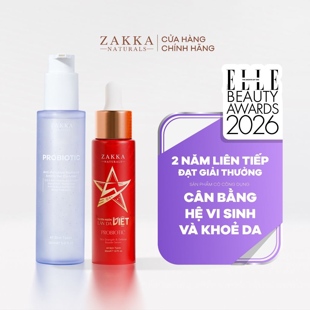 [LIMITED VERSION] Combo Gel Rửa Mặt Giúp Làm Sạch Bụi Mịn, Hỗ Trợ Sáng Da 150ml Và Tinh Chất Hỗ Trợ Lợi Khuẩn 30ml