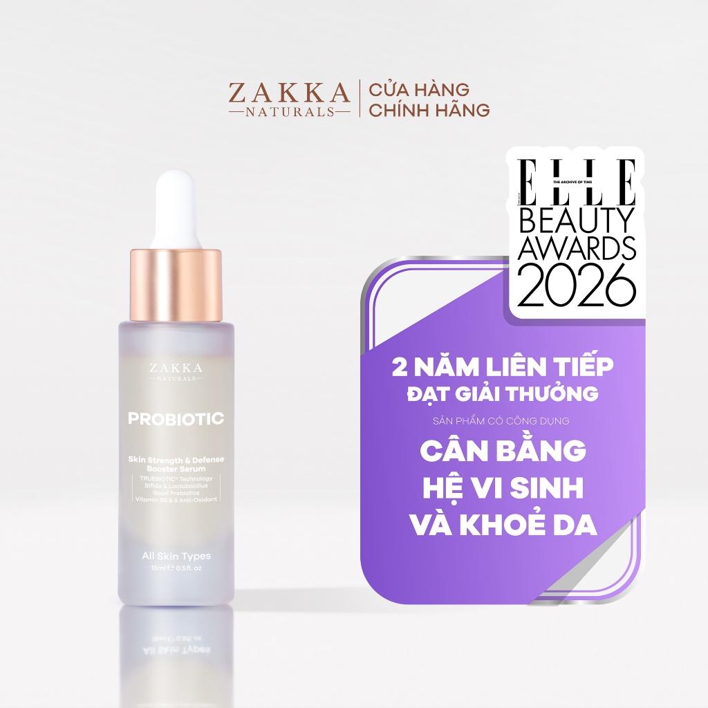 [MINISIZE] Tinh chất hỗ trợ lợi khuẩn giúp khoẻ da Probiotic Skin Strength & Defense Zakka Naturals 15ml