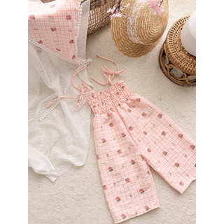 (TẶNG KHĂN_CHÍNH PHẨM) Jumsuit Trái Dâu cho bé_BabyBeer/ JUM ĐI BIỂN CHO BÉ