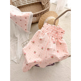 (TẶNG KHĂN_CHÍNH PHẨM) Jumsuit Trái Dâu cho bé_BabyBeer/ JUM ĐI BIỂN CHO BÉ